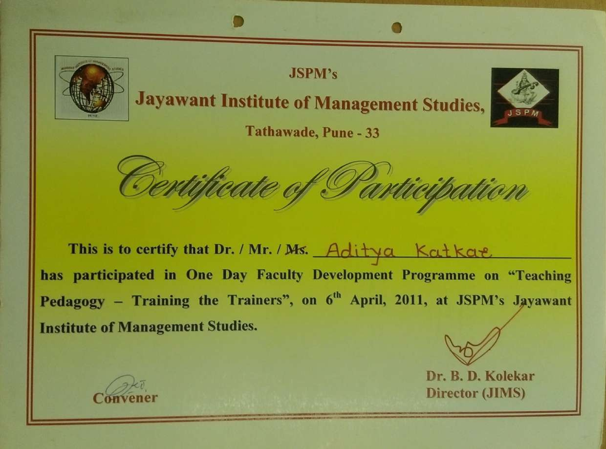 Certificate